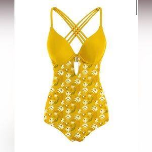 Retro Stage yellow bathing suit.
